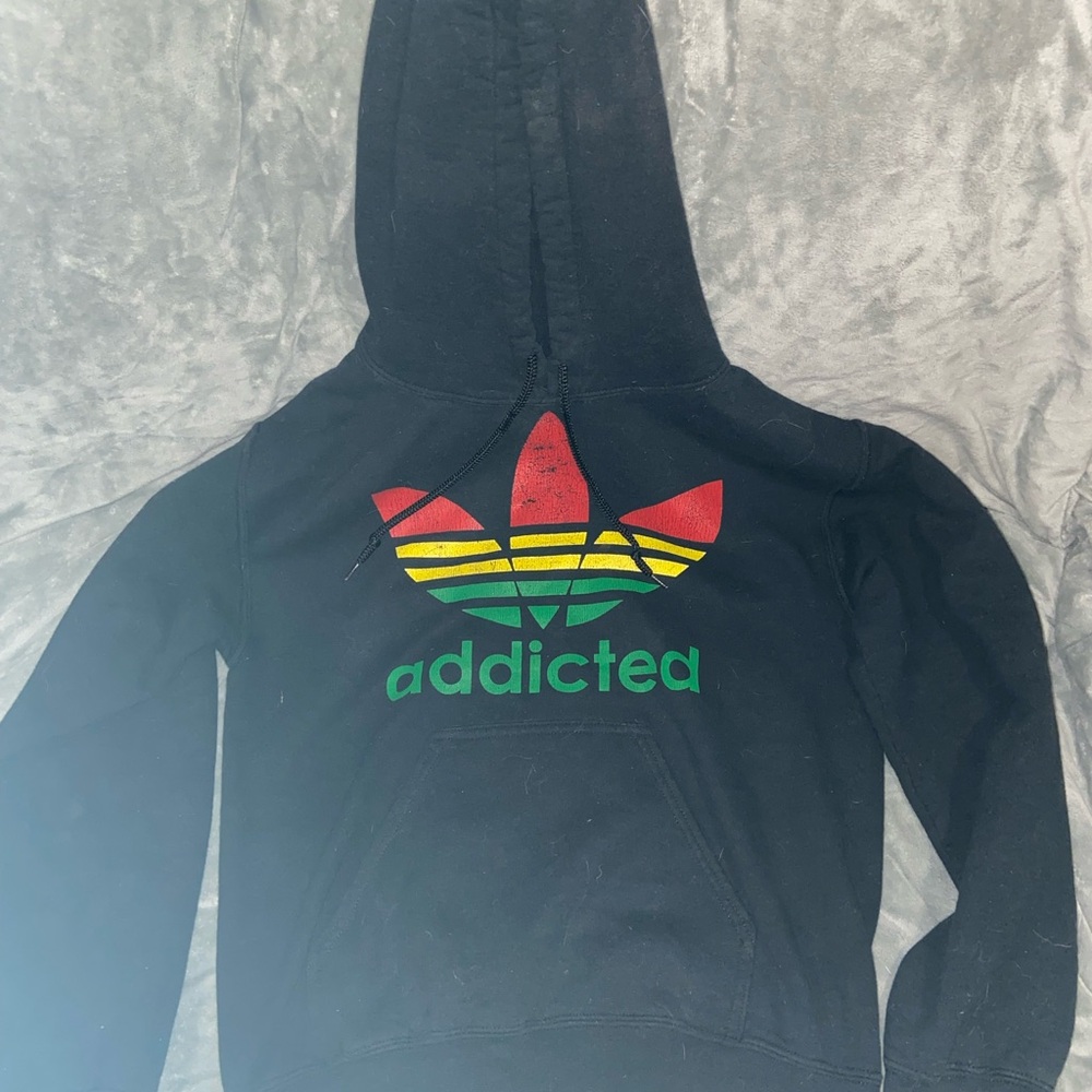 Black Hoodie with Multicolor Logo